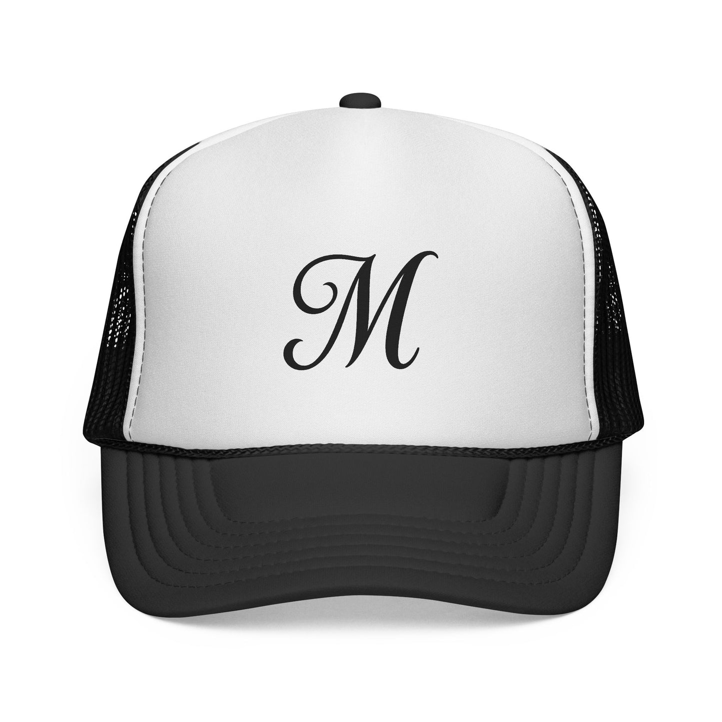 black n white m3rce trucker cap