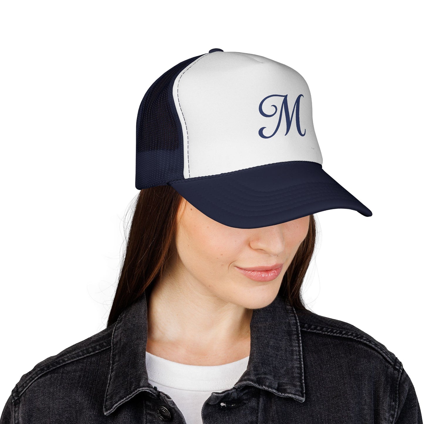 navy m3rce trucker cap