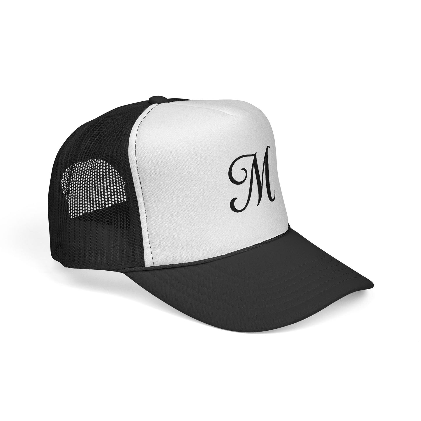 black n white m3rce trucker cap